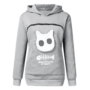 Cat print hoodie